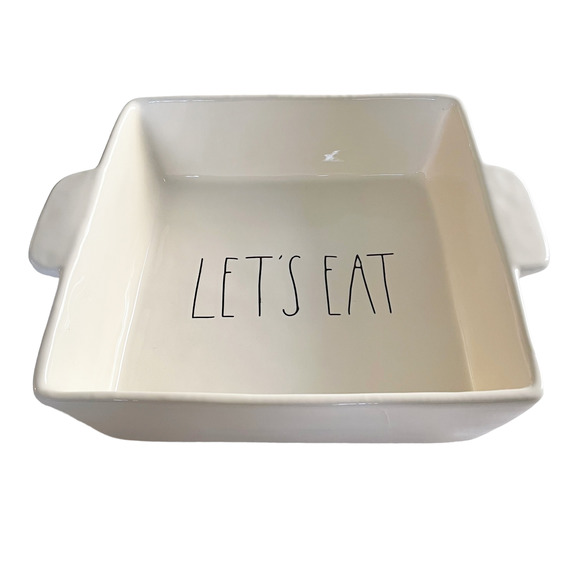 Rae Dunn Other - Rae Dunn by Magenta Ceramic Baking Dish 9x9 Let's Eat